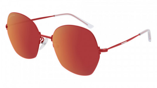 Balenciaga BB0014S Sunglasses, 003 - RED with RED lenses