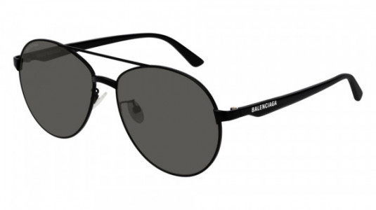 Balenciaga BB0019SK Sunglasses, 001 - BLACK with GREY lenses