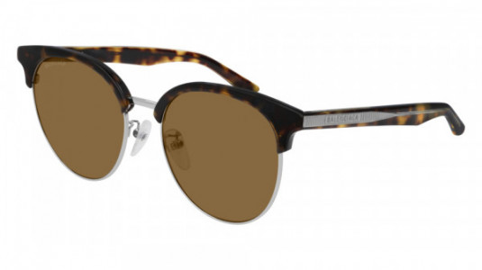 Balenciaga BB0020SK Sunglasses, 002 - HAVANA with BROWN lenses