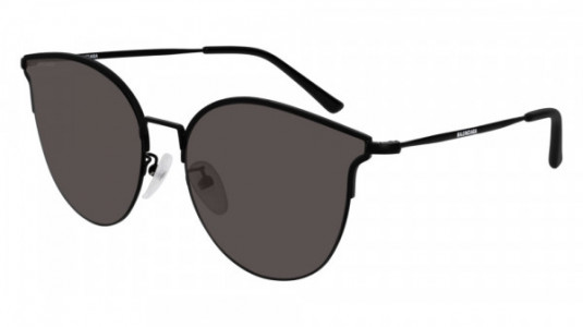Balenciaga BB0021SK Sunglasses, 001 - BLACK with GREY lenses