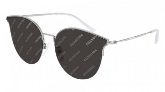 Balenciaga BB0021SK Sunglasses, 004 - SILVER with GREY lenses