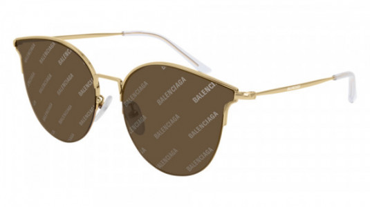 Balenciaga BB0021SK Sunglasses, 005 - GOLD with BROWN lenses