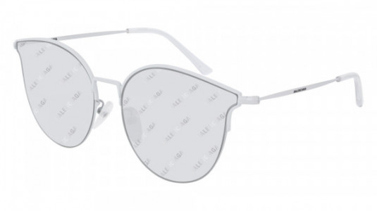 Balenciaga BB0021SK Sunglasses, 006 - WHITE with GREY lenses