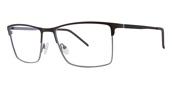 Big Mens Eyewear Club BIG ADVANCE Eyeglasses, Matte Black/Grey