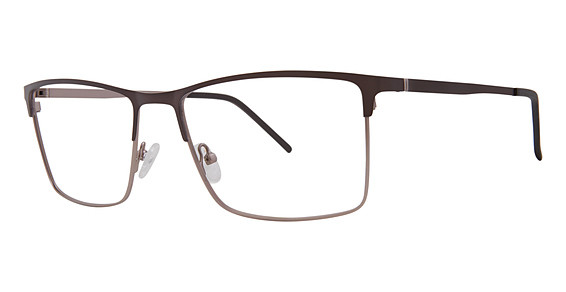 Big Mens Eyewear Club BIG ADVANCE Eyeglasses, Matte Gunmetal/Grey