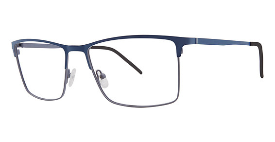 Big Mens Eyewear Club BIG ADVANCE Eyeglasses, Matte Navy/Grey