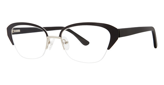 Genevieve CHIC Eyeglasses, Matte Black/Silver