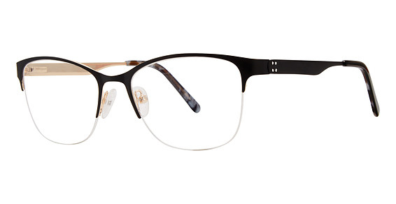 Genevieve FLAIR Eyeglasses, Matte Black/Gold