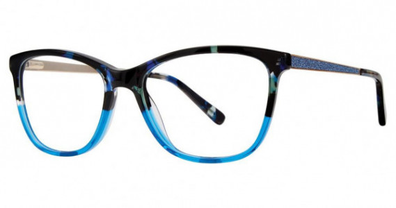 Genevieve Flirtatious Eyeglasses, blue tortoise/silver