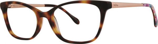 Lilly Pulitzer Selma Eyeglasses, Tortoise Via Flora
