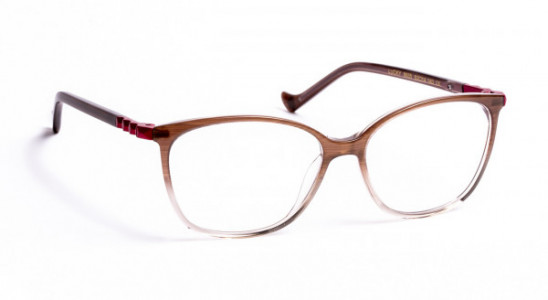 VOLTE FACE LUCKY Eyeglasses, BROWN GOLD TAFFETA/CHERRY (9935)