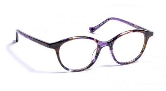 VOLTE FACE JINGLE Eyeglasses, PURPLE MARBLE/PURPLE DEMI/BROWN SPANGLES (7075)