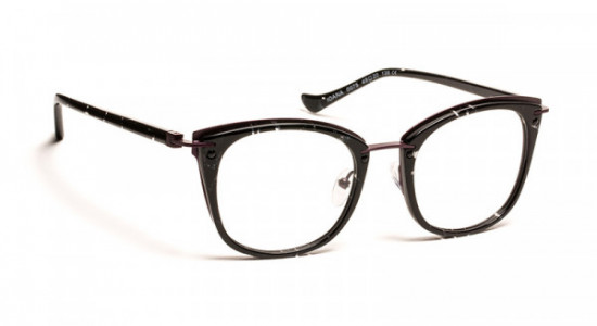 VOLTE FACE IOANA Eyeglasses, BLACK SPANGLES/PLUM (0075)