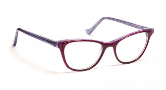 VOLTE FACE IRENE Eyeglasses, BLACK FABRIC/PLUM/PURPLE SPANGLES (7075)