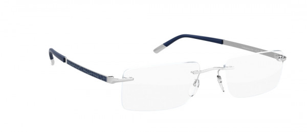 Silhouette Prestige BK Eyeglasses, 7000 Rhodium / Navy