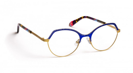 J.F. Rey PM057 Eyeglasses, BLUE/BRUSHED GOLD (2555)