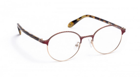 J.F. Rey PM054 Eyeglasses, BURGUNDY/SHINY PINK GOLD (3550)