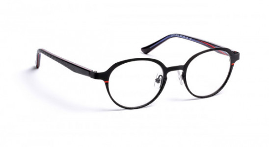 J.F. Rey CITY Eyeglasses, BLACK/RED 12/16 BOY (0030)