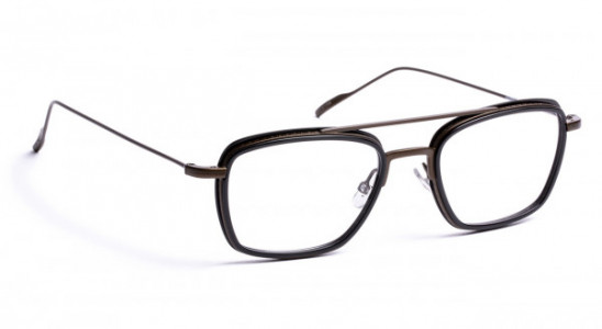 J.F. Rey HARRY Eyeglasses, SHINY BLACK / KAKHI (0043)