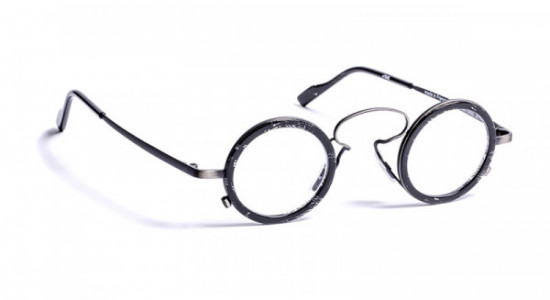 J.F. Rey GATSBY Eyeglasses, BRUSHED RUTHENIUM / BLACK (0050)