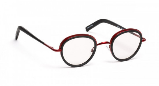 J.F. Rey ASPHALT Eyeglasses, MATT BLACK/SATIN RED (0030)