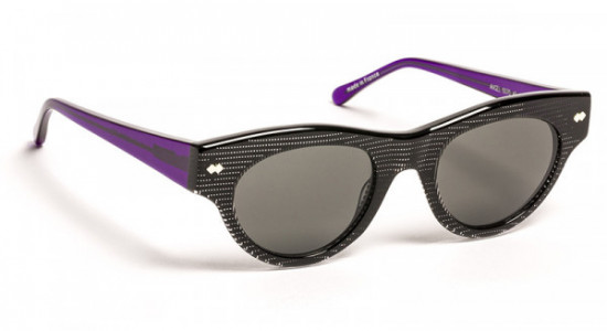 J.F. Rey ANGEL-SUN Sunglasses, BLACK PIXEL/PURPLE + SMOKED LENSES (0070)