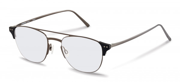 Rodenstock R7097 Eyeglasses, B dark gunmetal, black