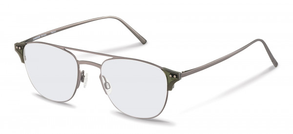 Rodenstock R7097 Eyeglasses, C light gunmetal, olive green
