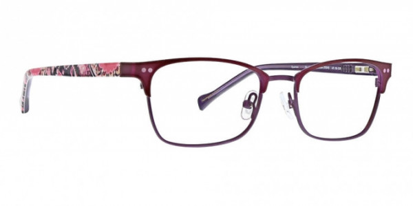 Vera Bradley Sparrow Eyeglasses, Raspberry Medallion