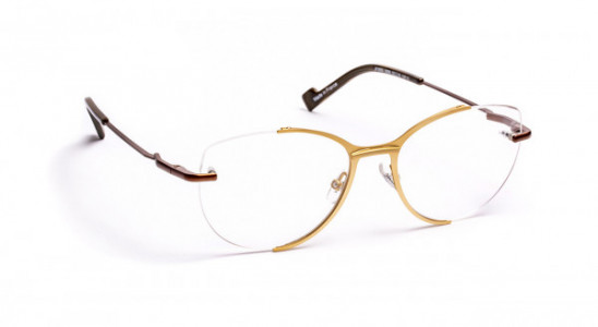 J.F. Rey JF2850 Eyeglasses, SATINED PINK GOLD / HOT BROWN (5590)