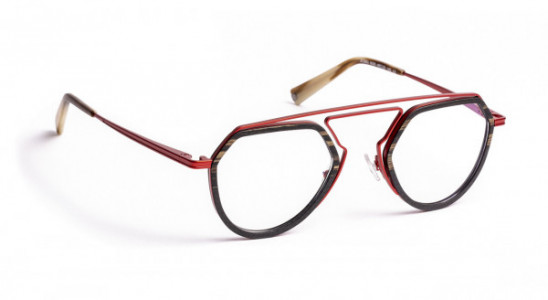 J.F. Rey JF2863 Eyeglasses, WOOD/CARBON/METAL RED (9030)