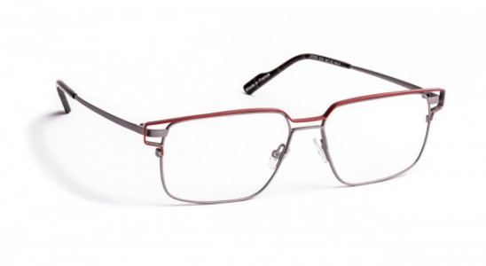 J.F. Rey JF2830 Eyeglasses, SHINY RUTHENIUM / RED (0230)
