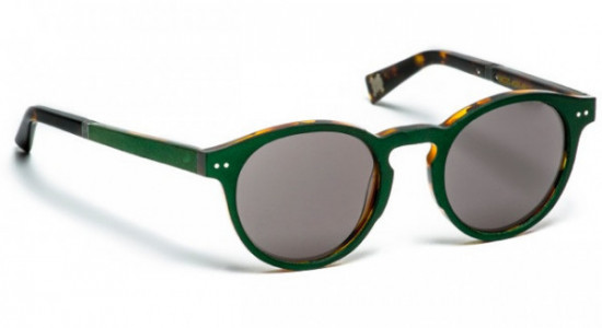 J.F. Rey PASTIS-SUN Sunglasses, SUNGLASS GREEN LEATHER / DEMI (4090)