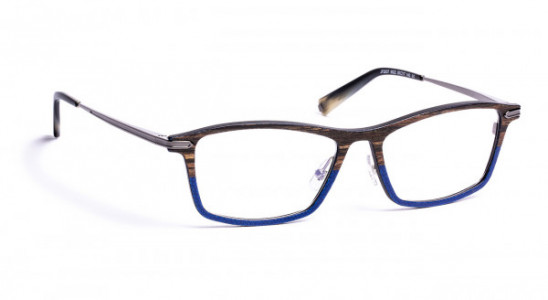 J.F. Rey JF2837-AF Eyeglasses, AF  BROWN WOOD/CARBON BLUE (9522)