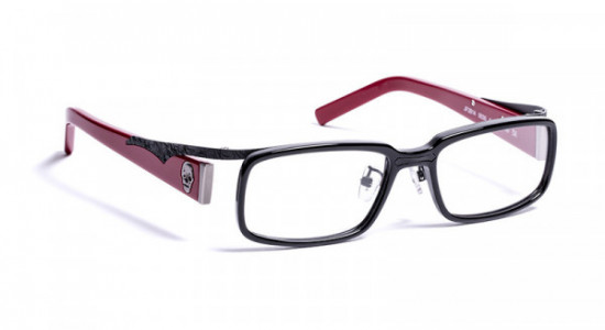 J.F. Rey JF2814-AF Eyeglasses, AF  BLACK/RED/METAL BLACK (0030)