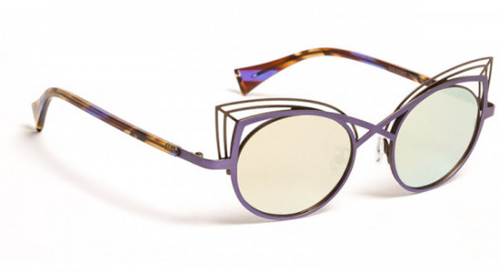 Boz by J.F. Rey DISDONC-SUN Sunglasses, BRUSHED PLUM/BROWN + BROWN LENS WITH FLASH GOLD (7599)