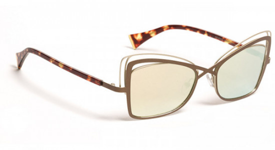 Boz by J.F. Rey DERIEN-SUN Sunglasses, BROWN/GOLD + BROWN LENS WITH GOLD FLASH (9055)