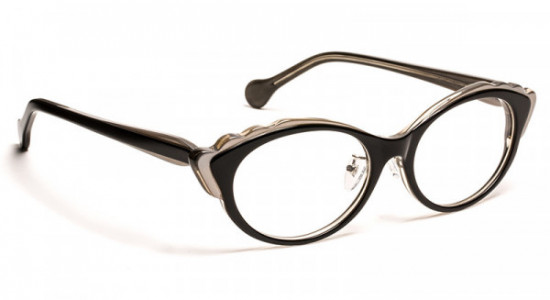 Boz by J.F. Rey ELFE-AF Eyeglasses, BLACK/WHITE WITH CRYSTAL STONES (0010)