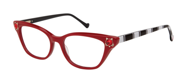 Betsey Johnson CLEOPATRA Eyeglasses, Red-RED