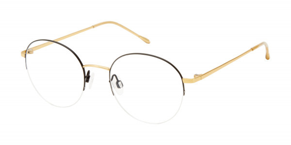 Kate Young K145 Eyeglasses, Black/Gold (BLK)