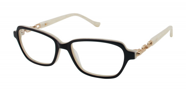 Tura R577 Eyeglasses, Black Over Bone (BLK)
