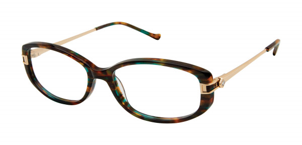 Tura R576 Eyeglasses, Green Horn (GRN)