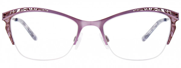 EasyClip EC522 Eyeglasses, 080 - Matt Light Plum & Satin Grey