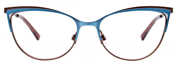 EasyClip EC515 Eyeglasses, 050 - Matt Blue & Matt Dark Brown