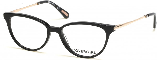 CoverGirl CG0553 Eyeglasses, 001 - Shiny Black