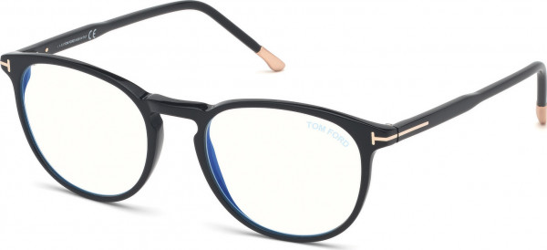 Tom Ford FT5638-B Eyeglasses, 001 - Shiny Black / Shiny Black