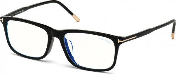 Tom Ford FT5646-D-B Eyeglasses, 001 - Shiny Black / Shiny Black