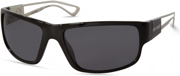 Harley-Davidson HD1001X Sunglasses, 01A - Shiny Black  / Smoke