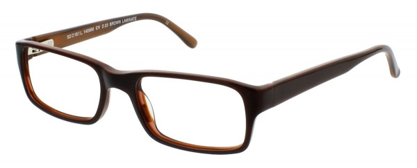 ClearVision D 23 Eyeglasses, Brown Laminate