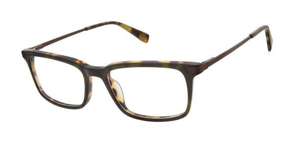 Buffalo BM003 Eyeglasses, Green Tortoise (OLI)